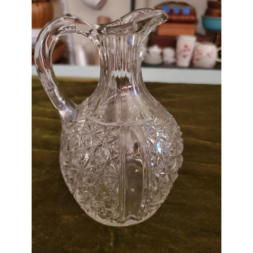 Elegant Cut Crystal Glass cruet, Decorative Vintage oil/vinegar cruet‎